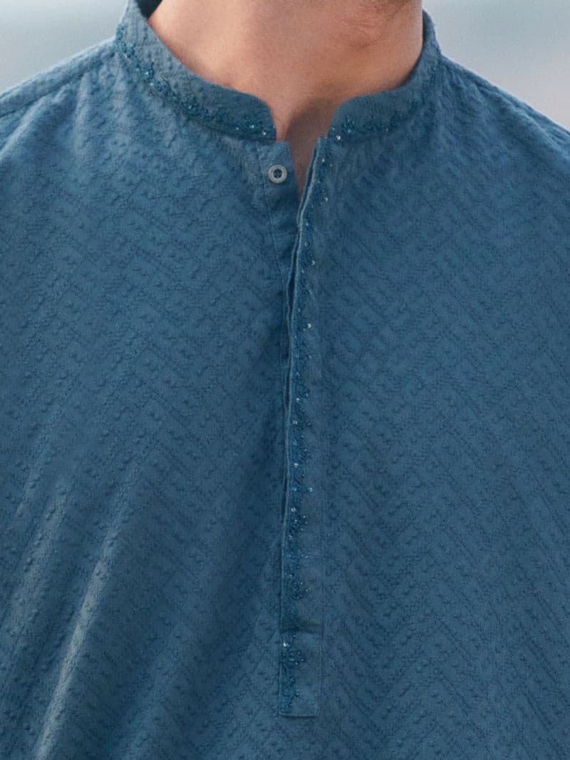 Green Cotton Formal Kurta thumbnail