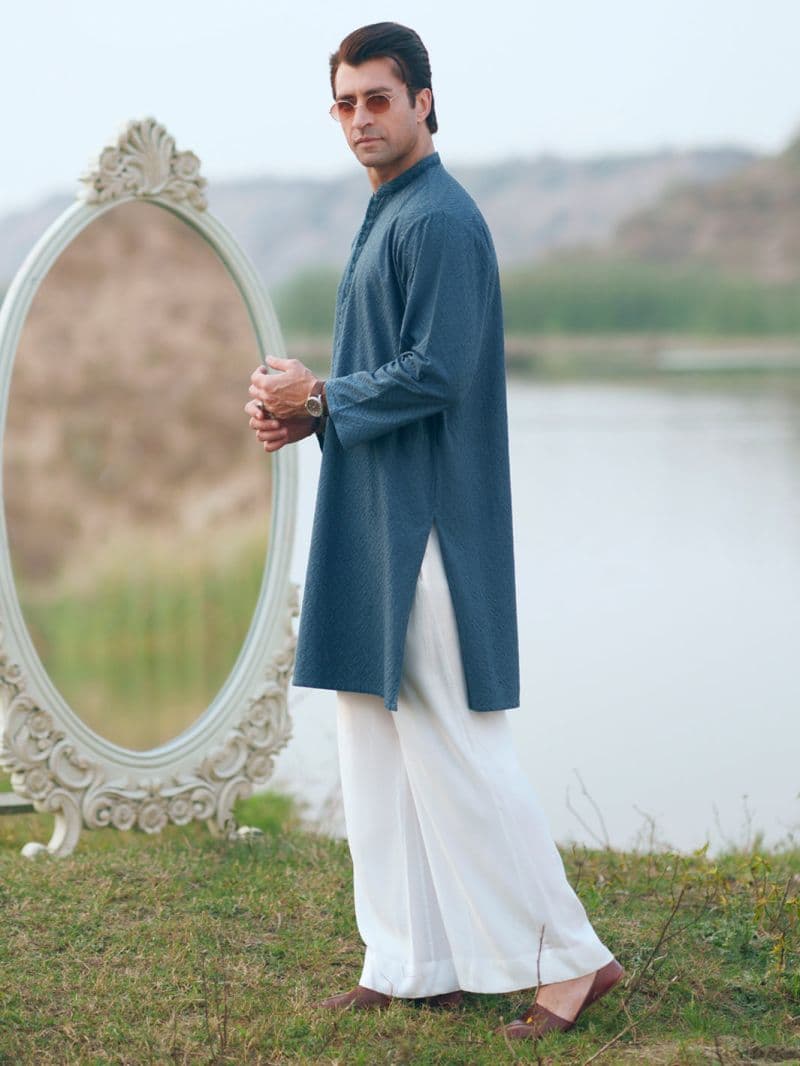 Green Cotton Formal Kurta thumbnail