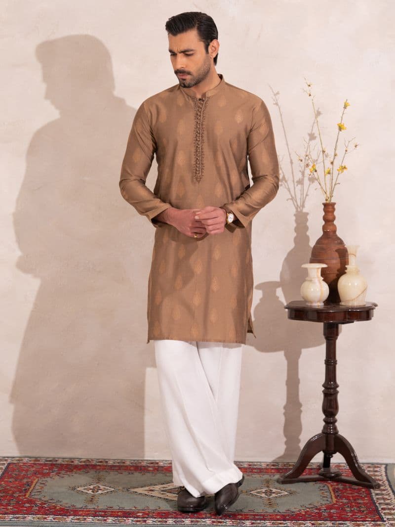 Beige Semi-Formal Special Kurta thumbnail