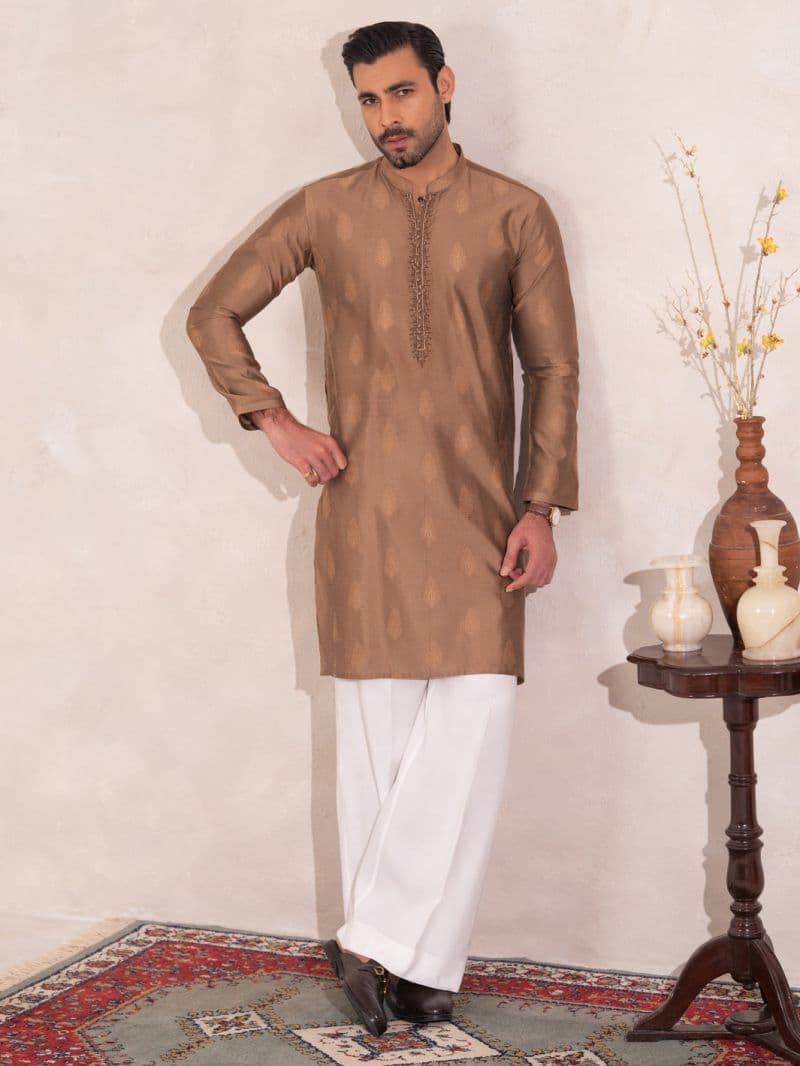 Beige Semi-Formal Special Kurta thumbnail