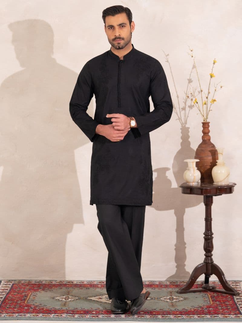 Black Semi-Formal Special Kurta thumbnail
