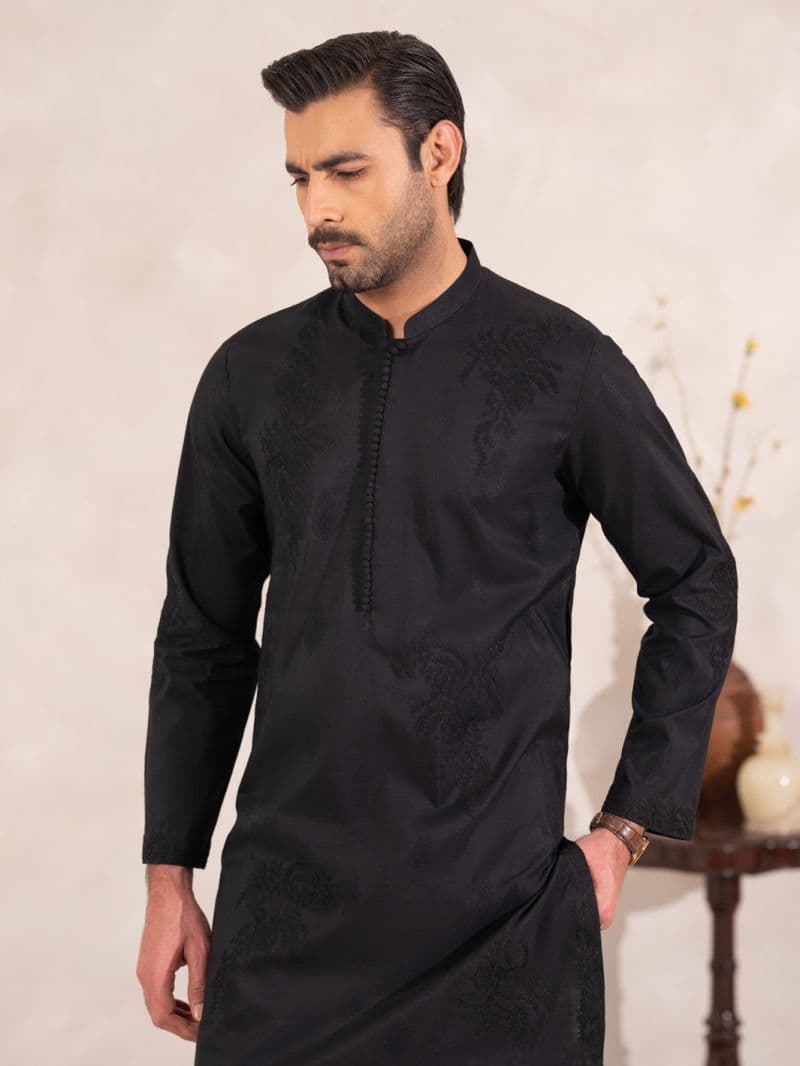 Black Semi-Formal Special Kurta thumbnail