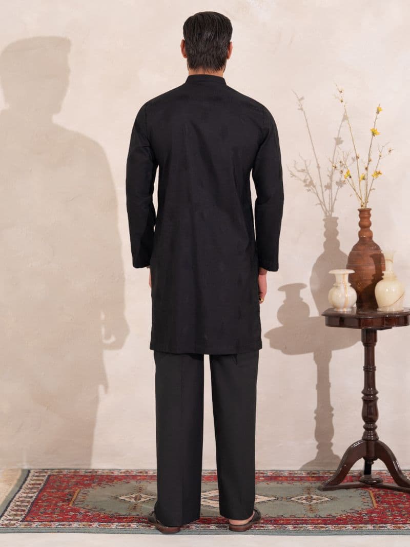 Black Semi-Formal Special Kurta thumbnail