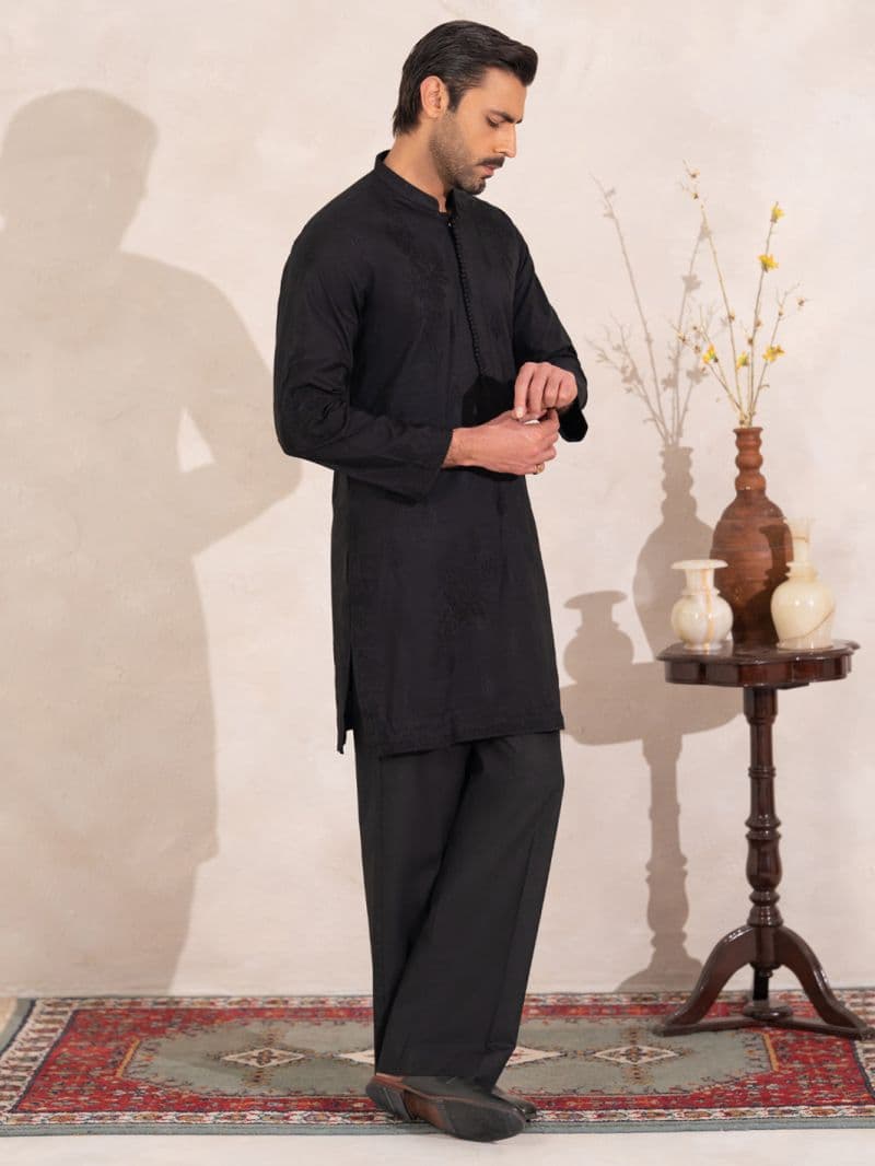 Black Semi-Formal Special Kurta thumbnail