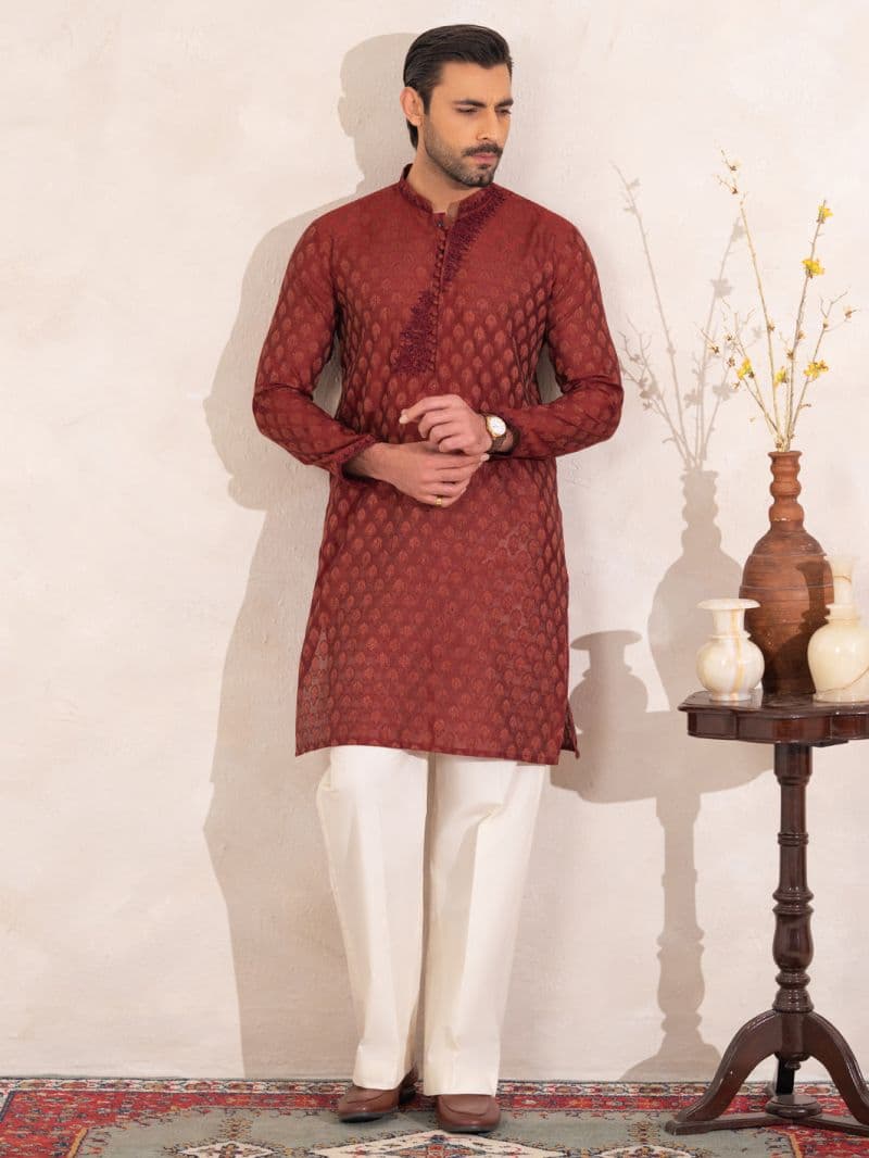 Maroon Formal Special Kurta thumbnail