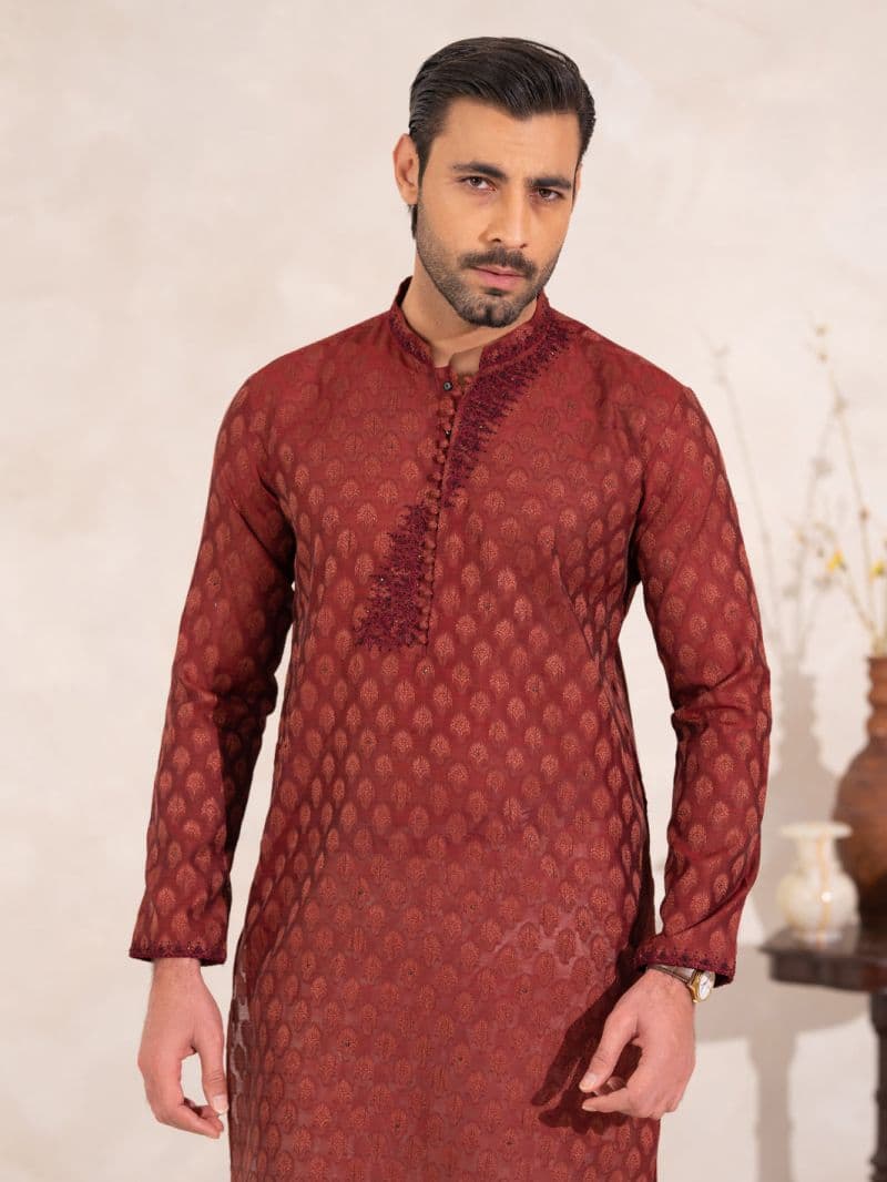 Maroon Formal Special Kurta thumbnail