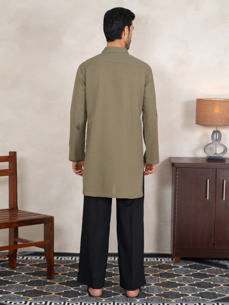 Sage Green Cotton Cut & Sew Kurta