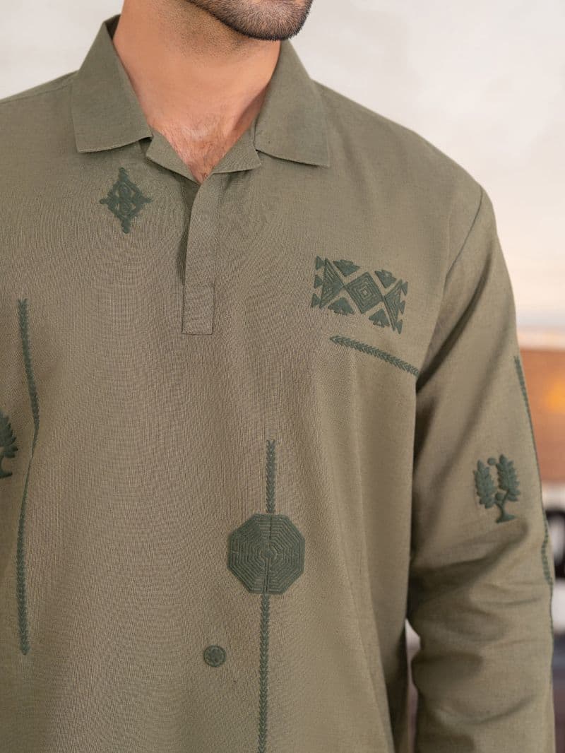 Sage Green Cotton Cut & Sew Kurta
