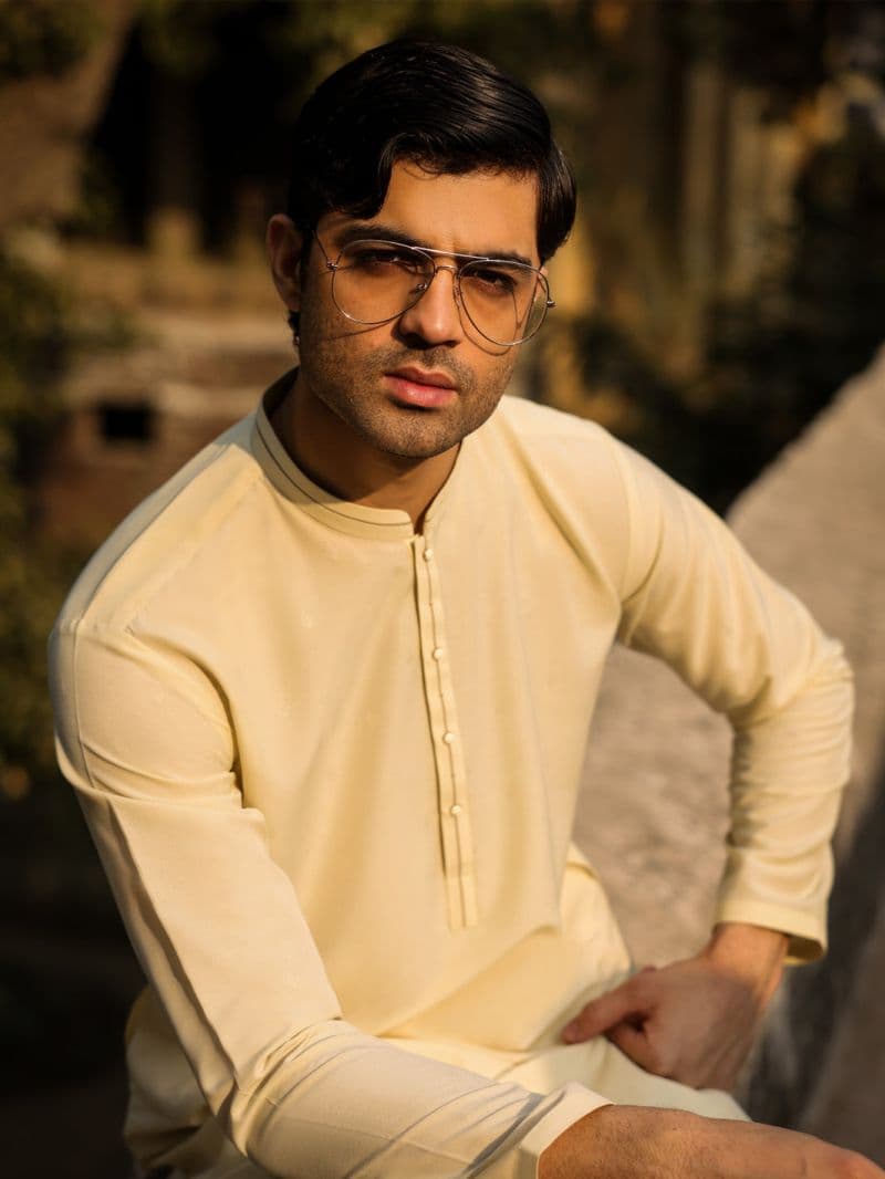 Cream Cut & Sew Kurta thumbnail