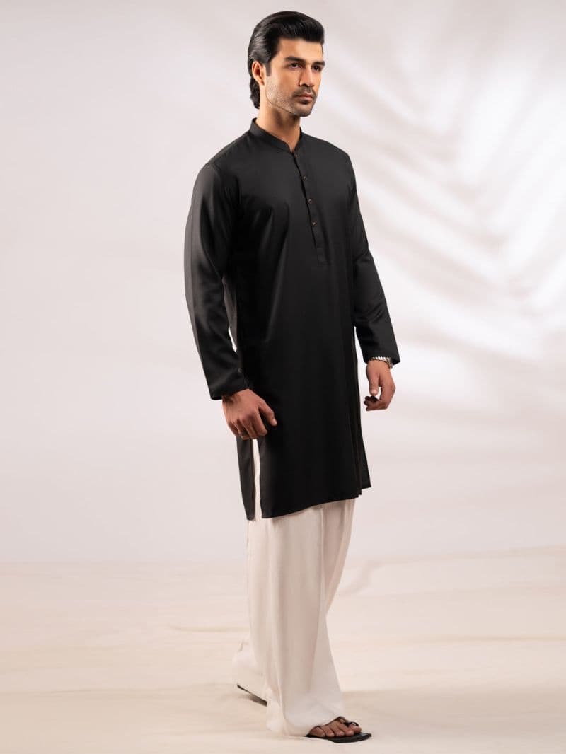 Black Plain Kurta thumbnail