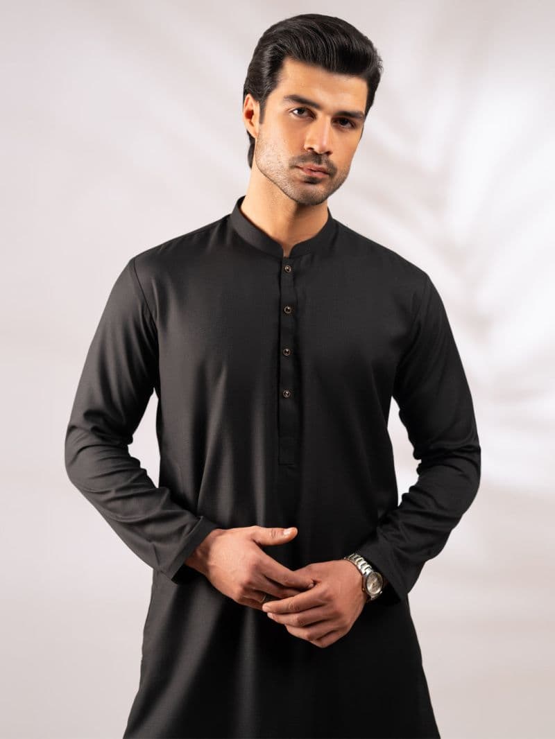 Black Plain Kurta thumbnail