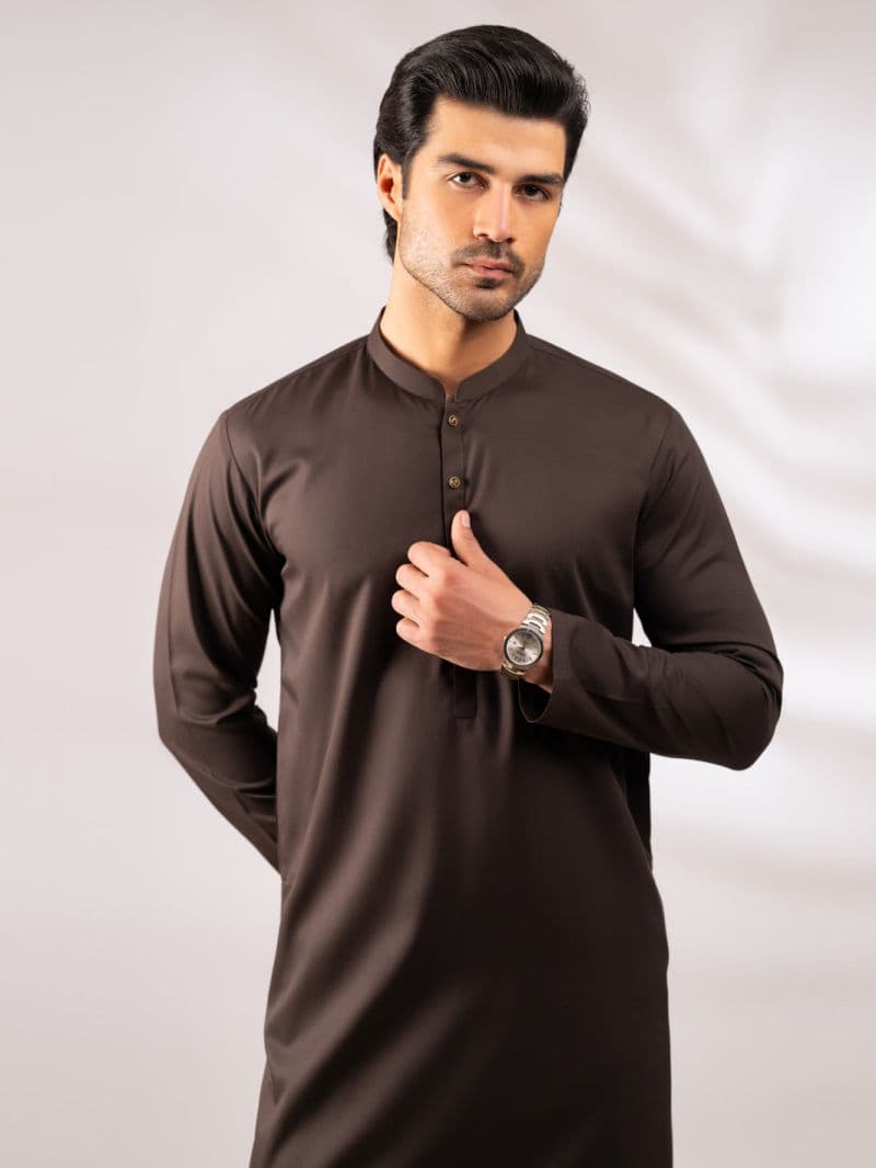 Brown Plain Kurta thumbnail