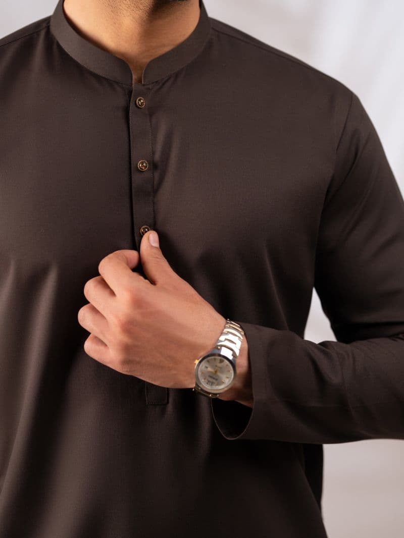 Brown Plain Kurta thumbnail