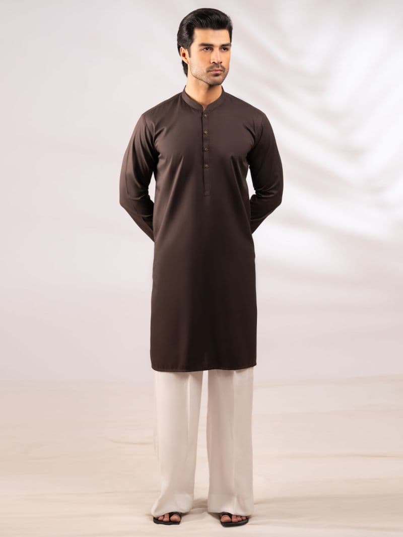 Brown Plain Kurta thumbnail