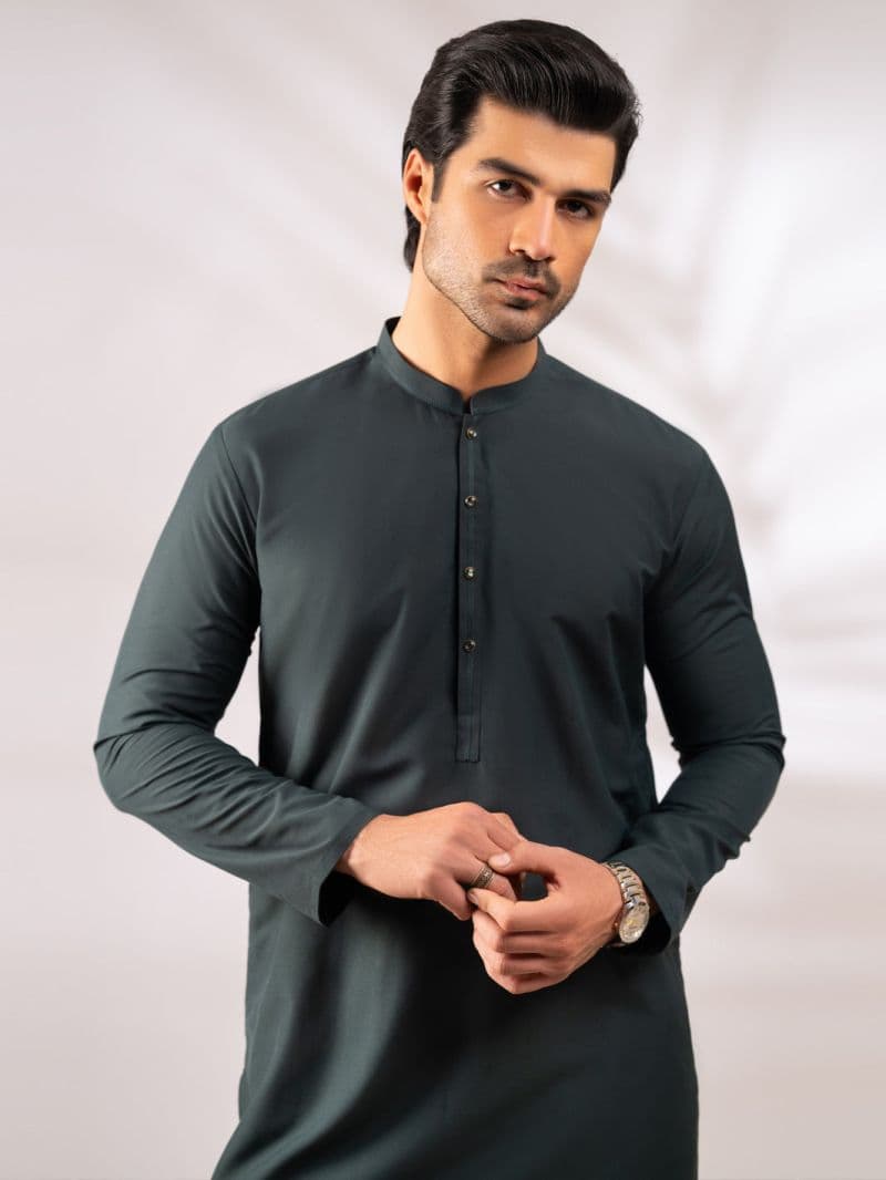 Green Cut & Sew Kurta thumbnail