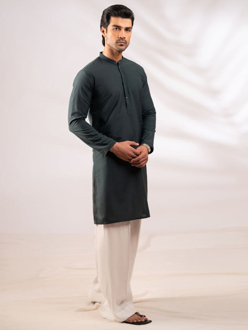 Green Cut & Sew Kurta thumbnail