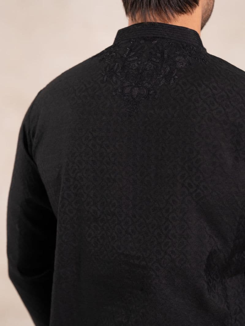Black Formal Embroidered Kurta thumbnail