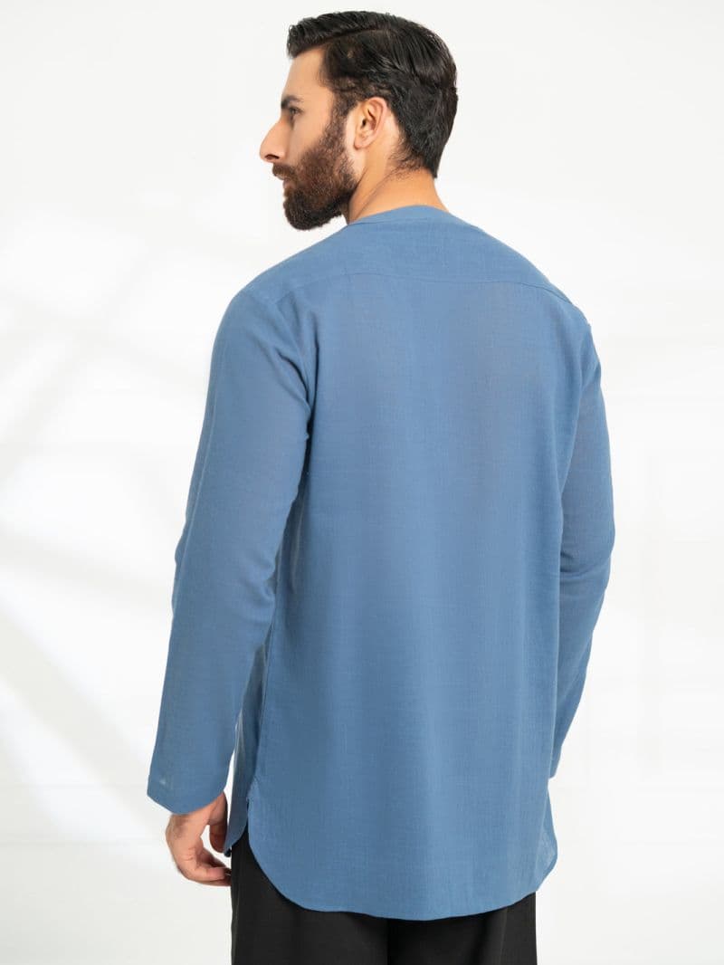 Dark Blue Cotton Semi-Formal Kurta thumbnail