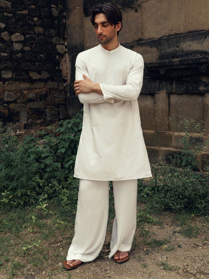White Semi-Formal Kurta thumbnail