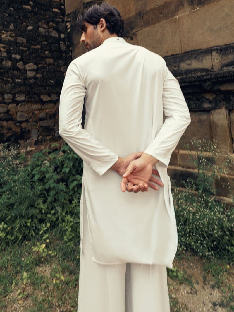 White Semi-Formal Kurta thumbnail