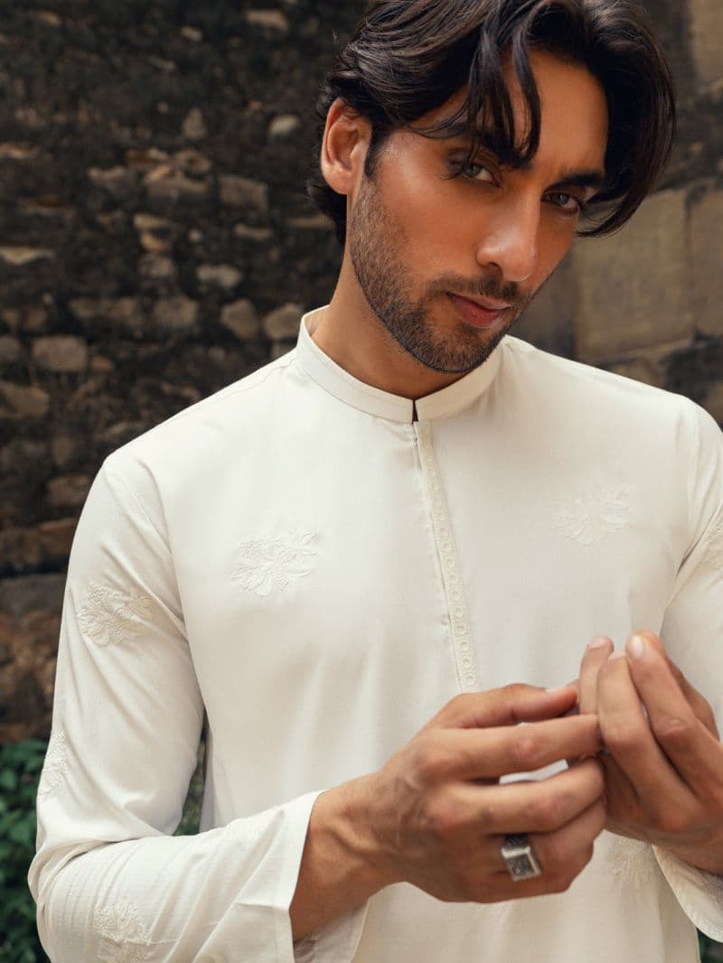 White Semi-Formal Kurta thumbnail