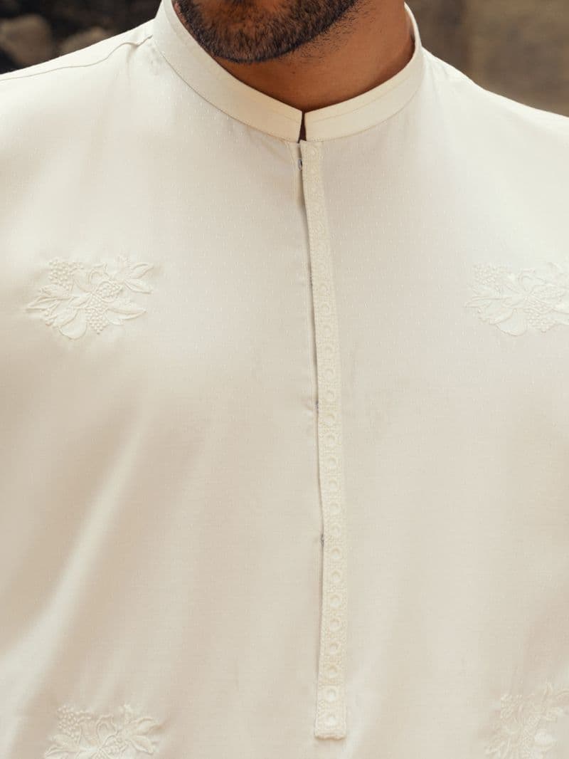 White Semi-Formal Kurta thumbnail