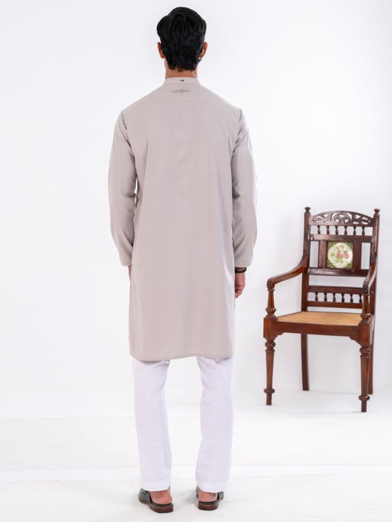 Ash Grey Blended Kurta thumbnail