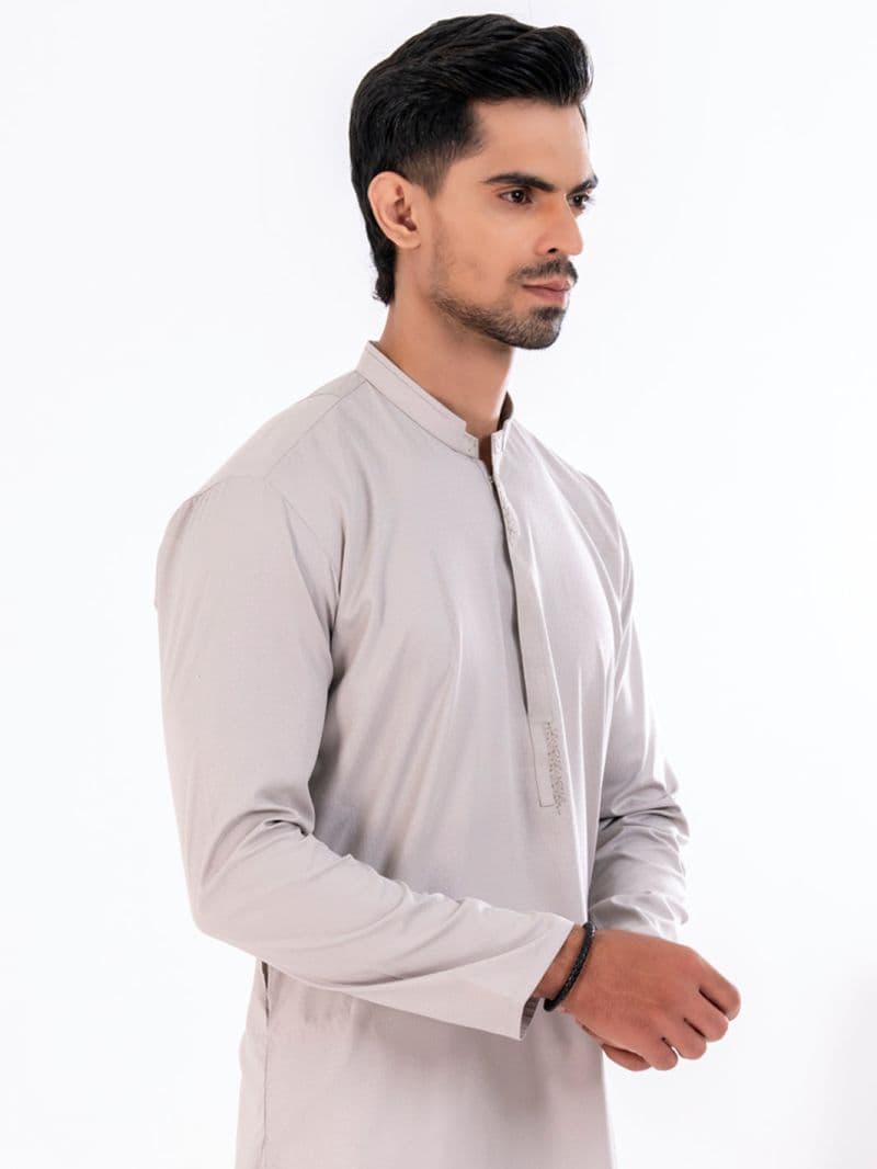 Ash Grey Blended Kurta thumbnail