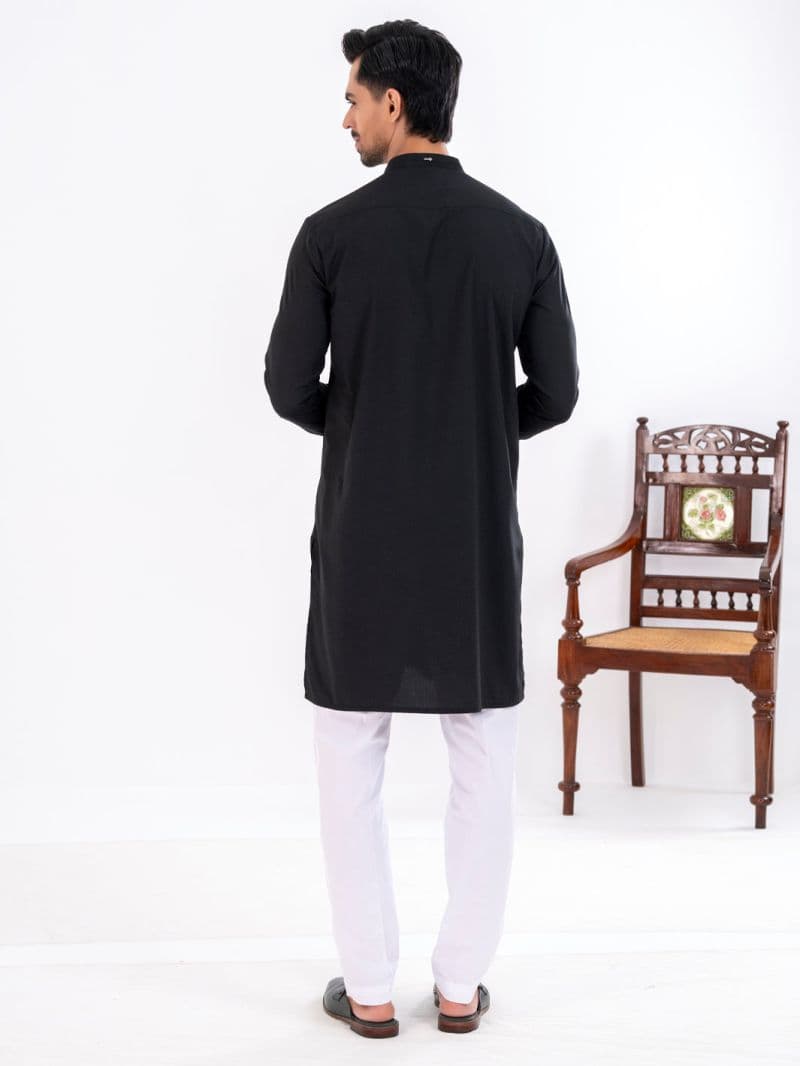 Black Blended Kurta thumbnail