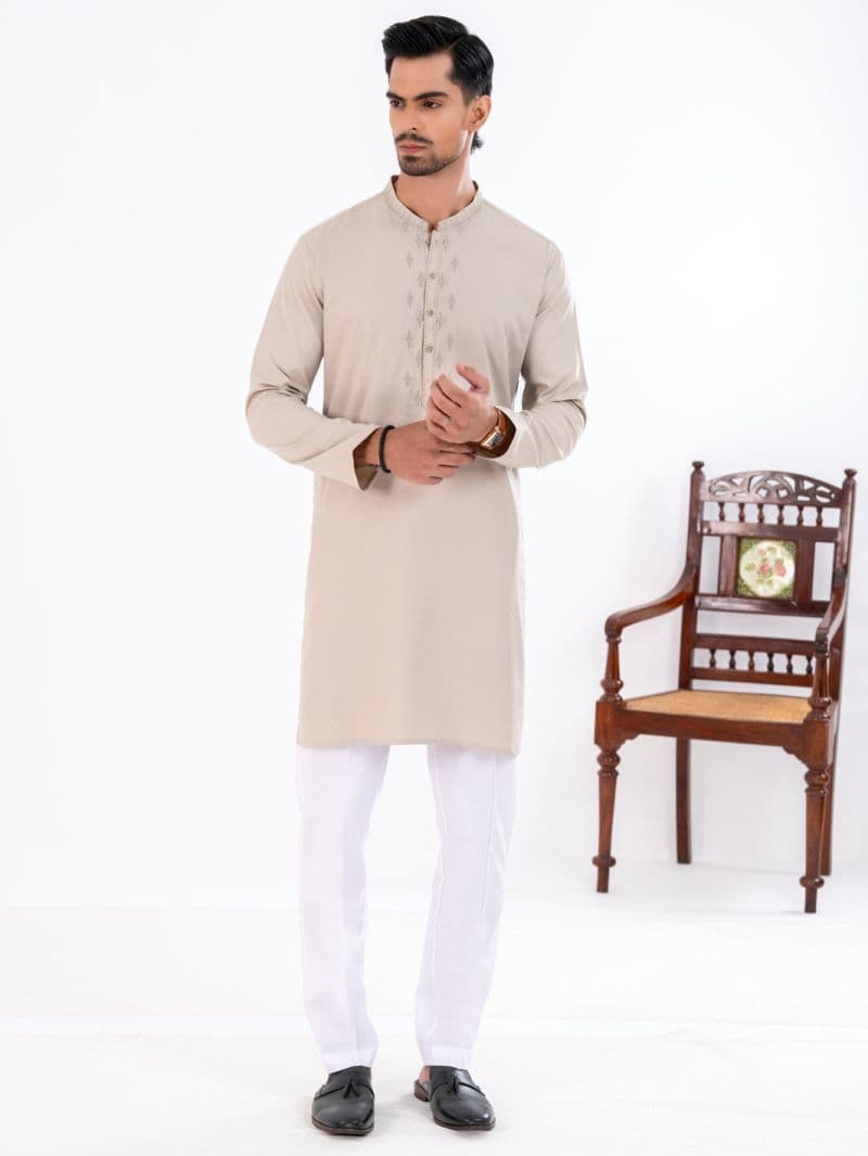 Ivory Blended Kurta