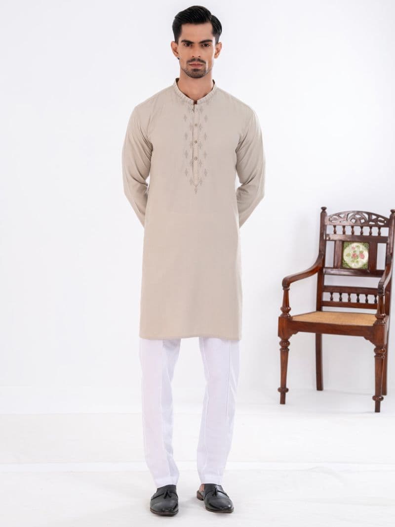 Ivory Blended Kurta