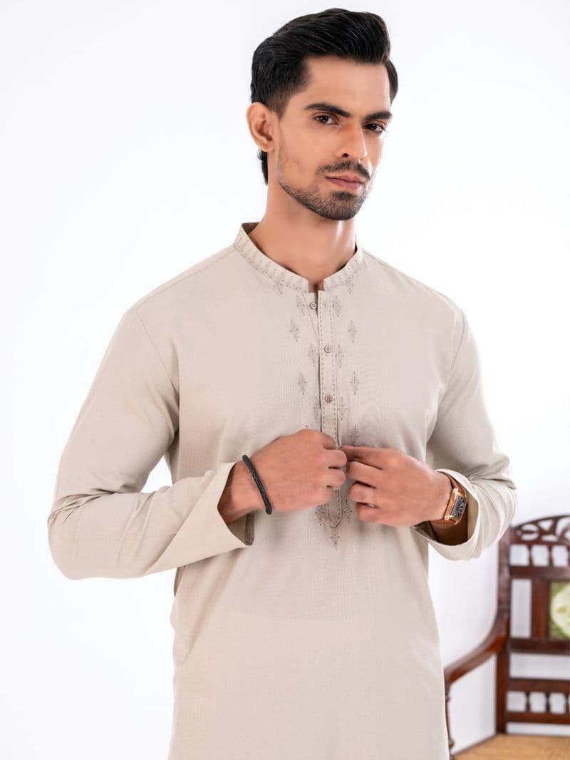 Ivory Blended Kurta