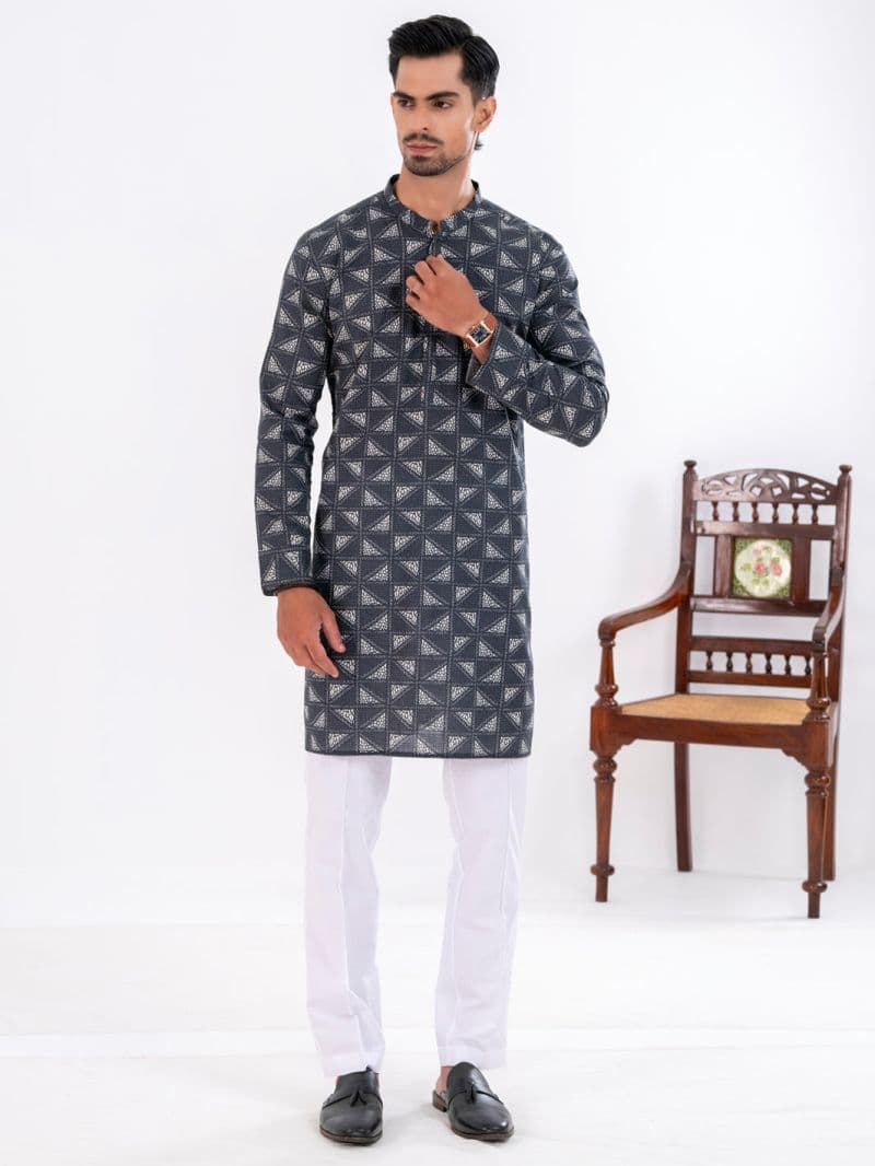 Black Cotton Kurta thumbnail