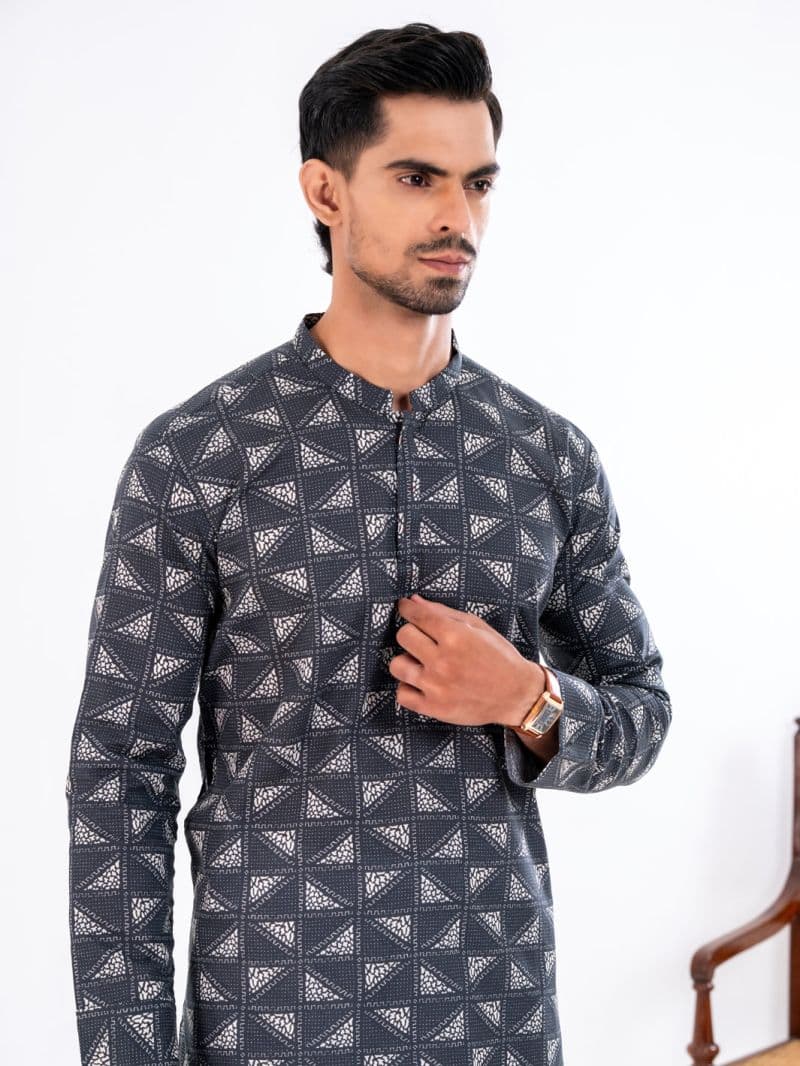 Black Cotton Kurta thumbnail