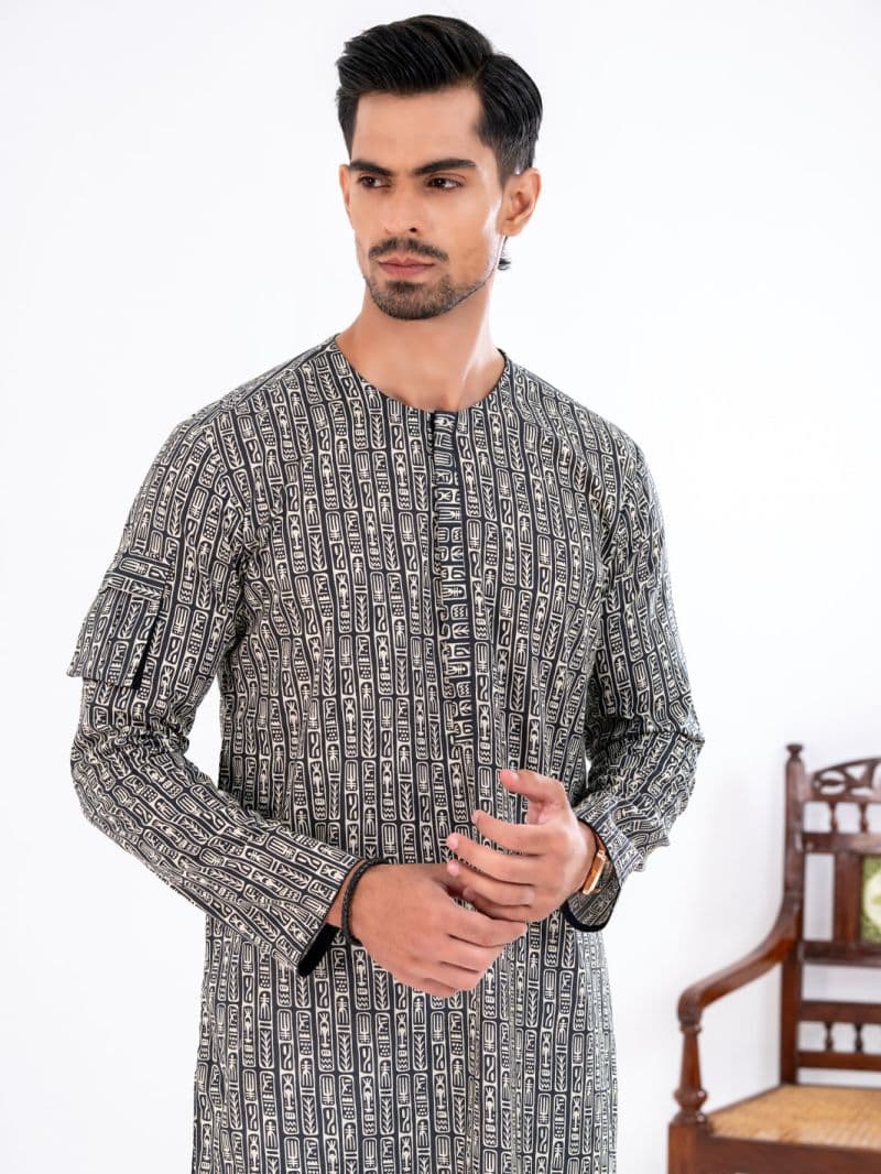 Black Cotton Kurta thumbnail