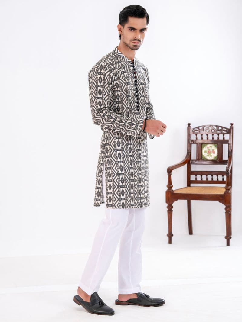 Black Cotton Kurta thumbnail