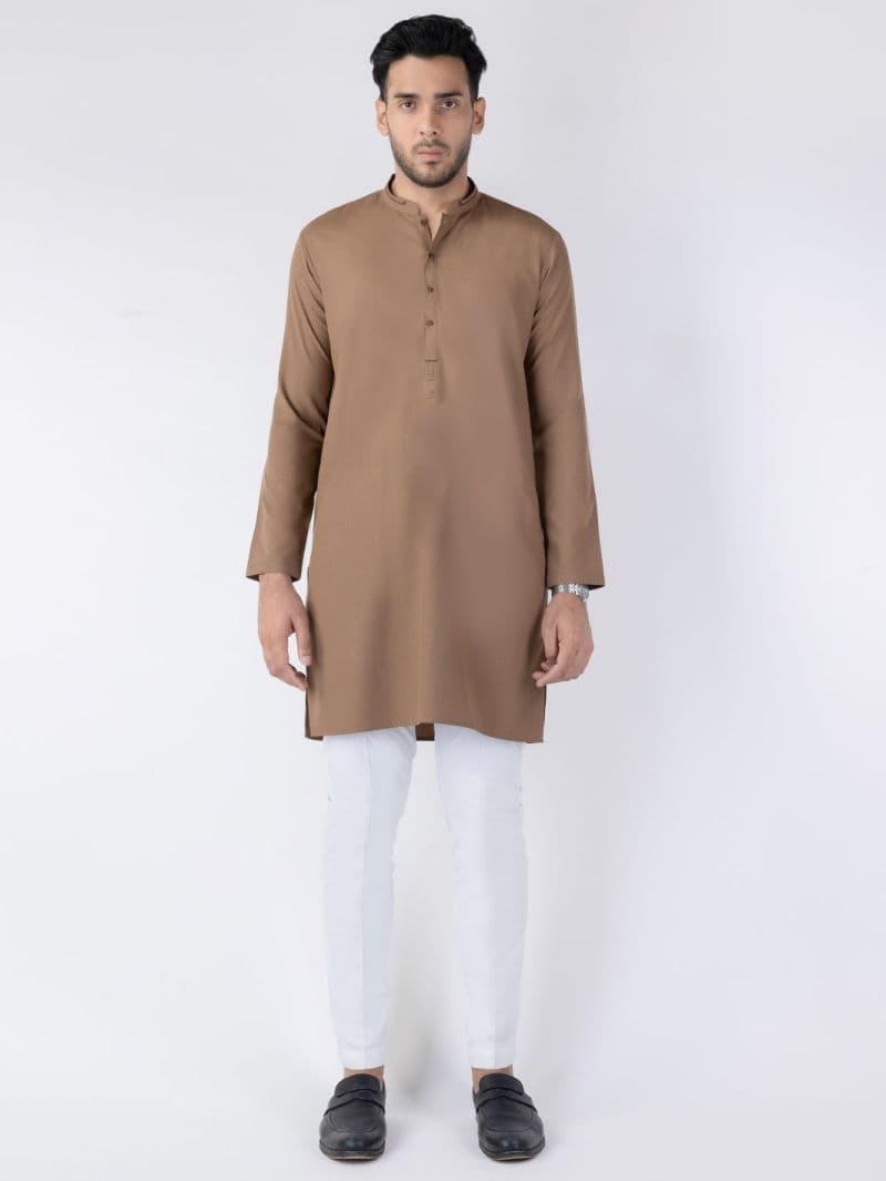Brown Blended Kurta thumbnail