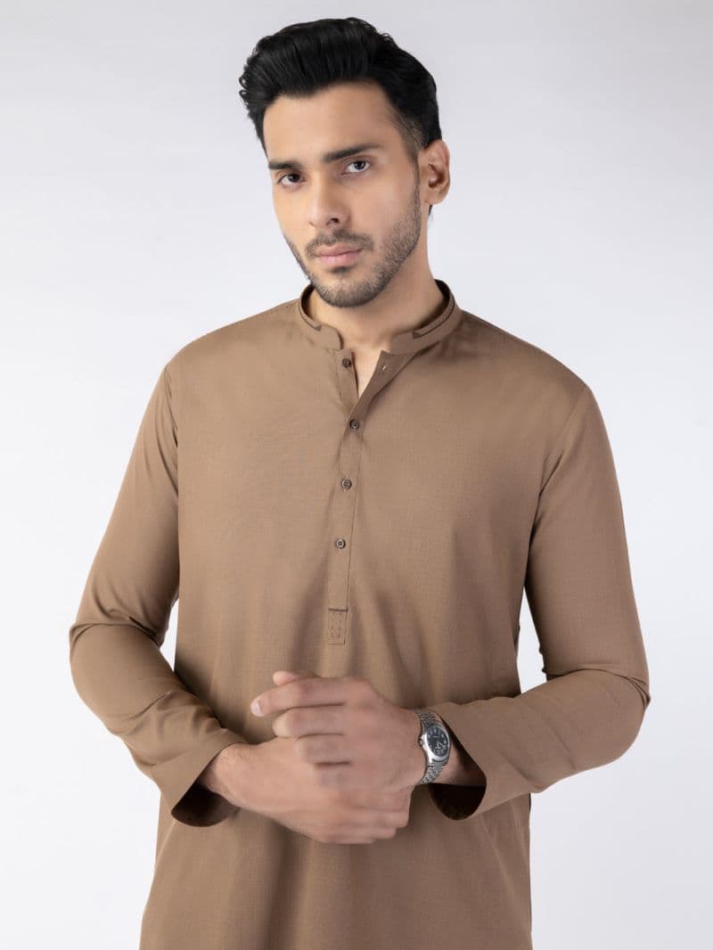 Brown Blended Kurta thumbnail