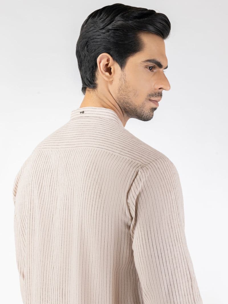 Beige Blended Kurta thumbnail