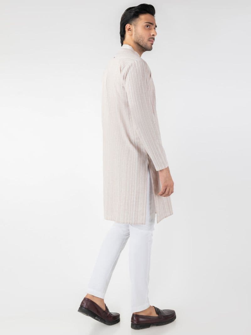 Beige Blended Kurta thumbnail