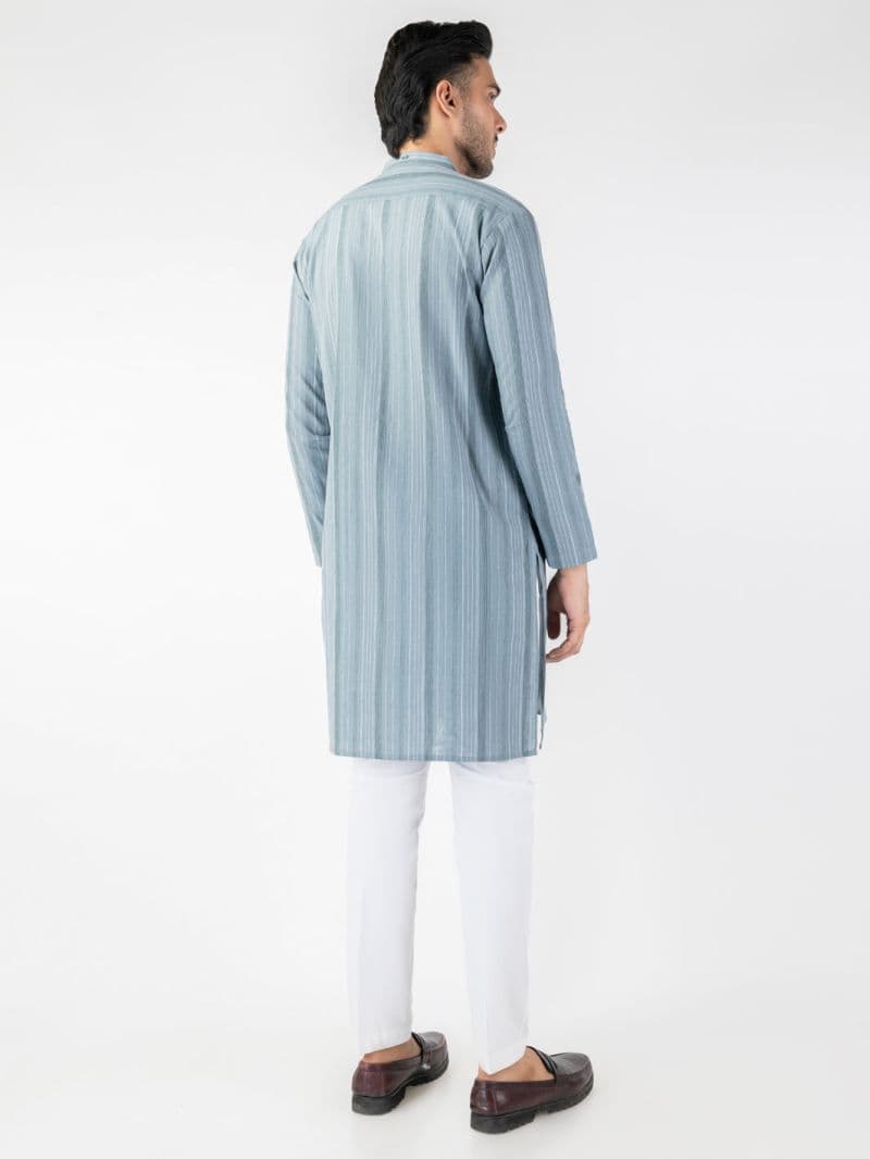 Grey Blended Kurta thumbnail