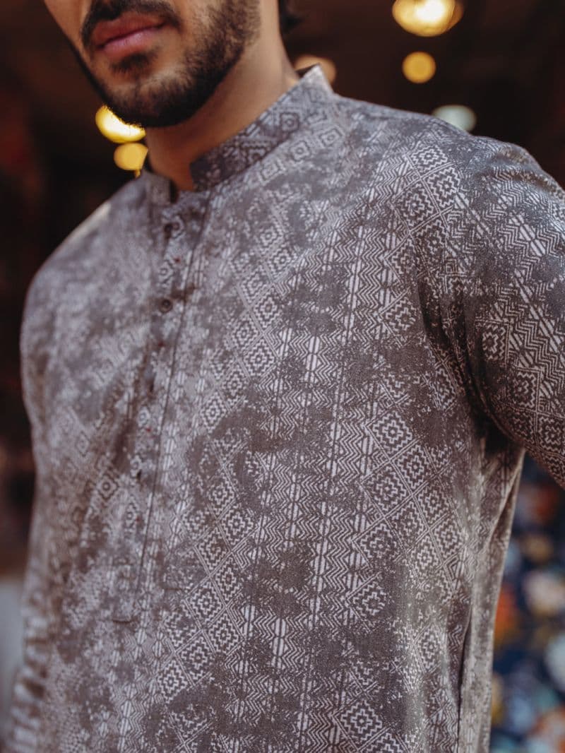 Brown Cotton Kurta thumbnail