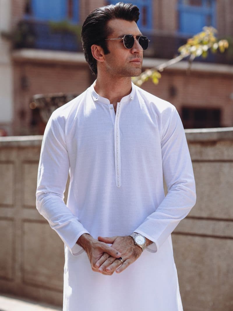 White Cotton Kurta thumbnail