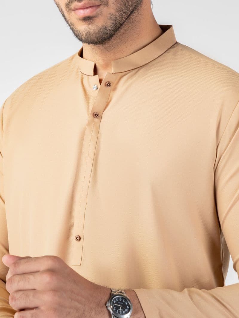 Beige Blended Kurta thumbnail