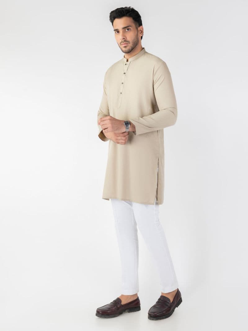 Sage Green Blended Kurta thumbnail