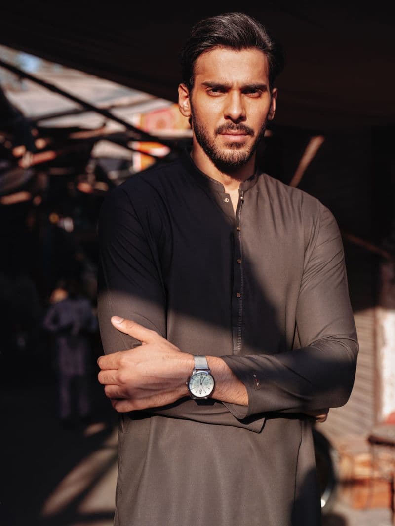 Brown Blended Kurta