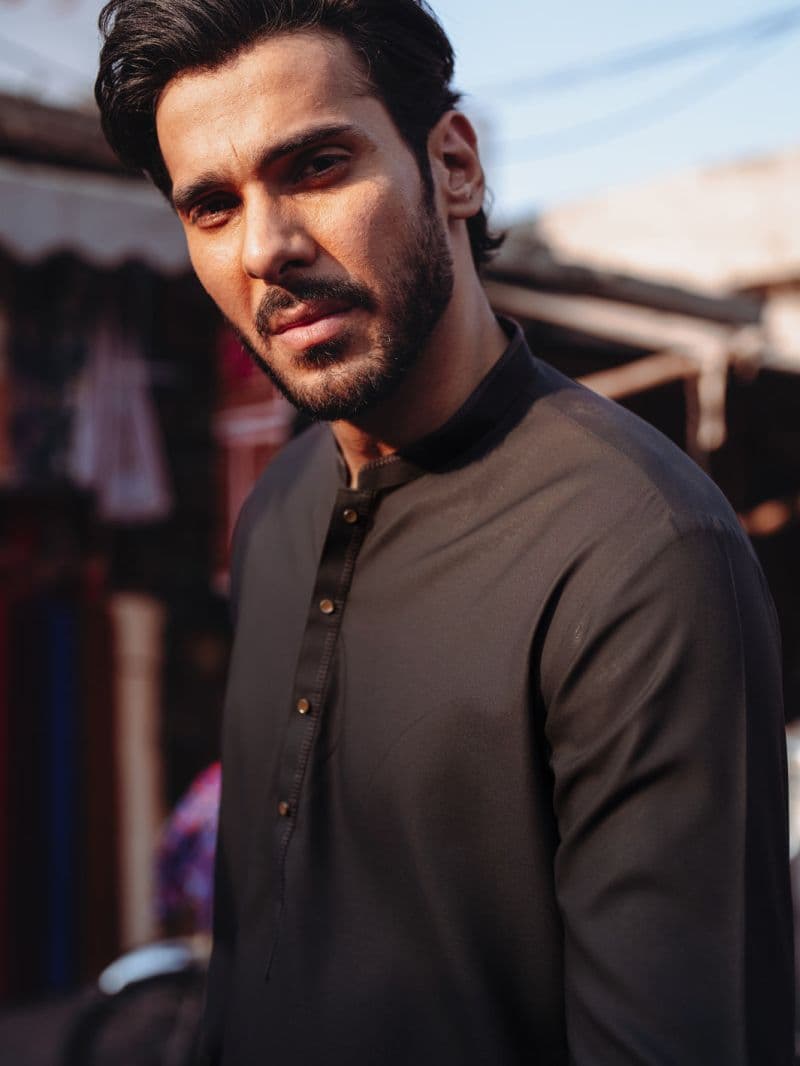 Brown Blended Kurta