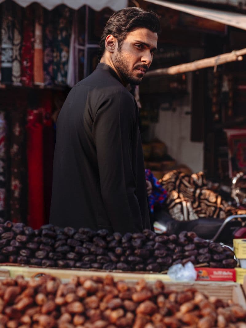 Brown Blended Kurta