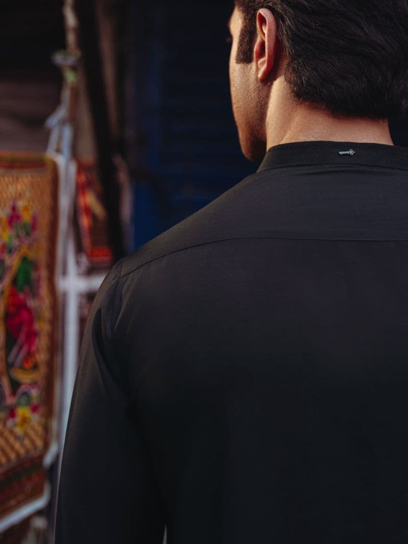 Black Blended Kurta thumbnail