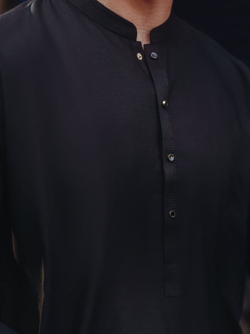 Black Blended Kurta thumbnail